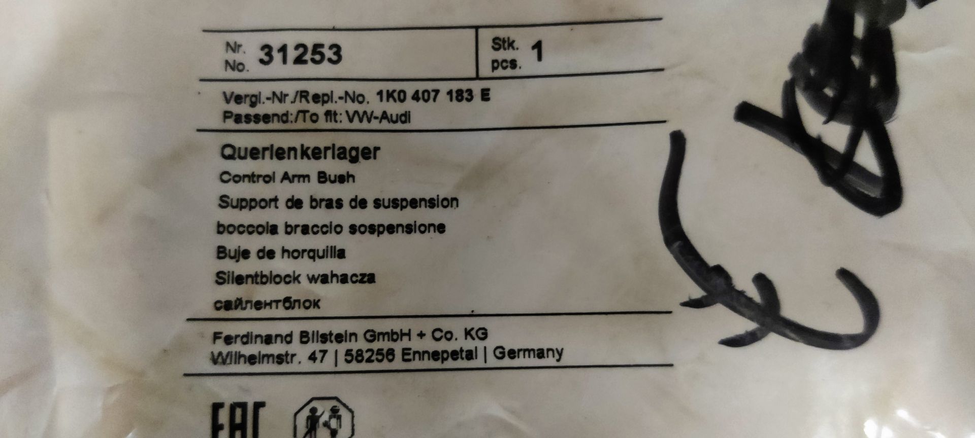 VW Golf5 draagarmrubber.