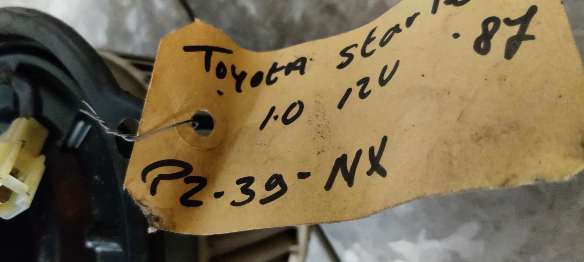 Toyota Starlet Kachelmotor uit 1987.