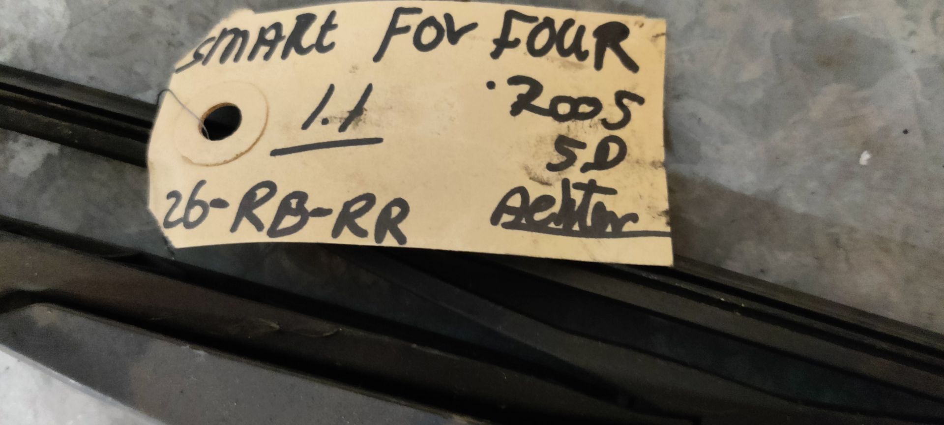 Smart ForFour achter ruitenwisser.