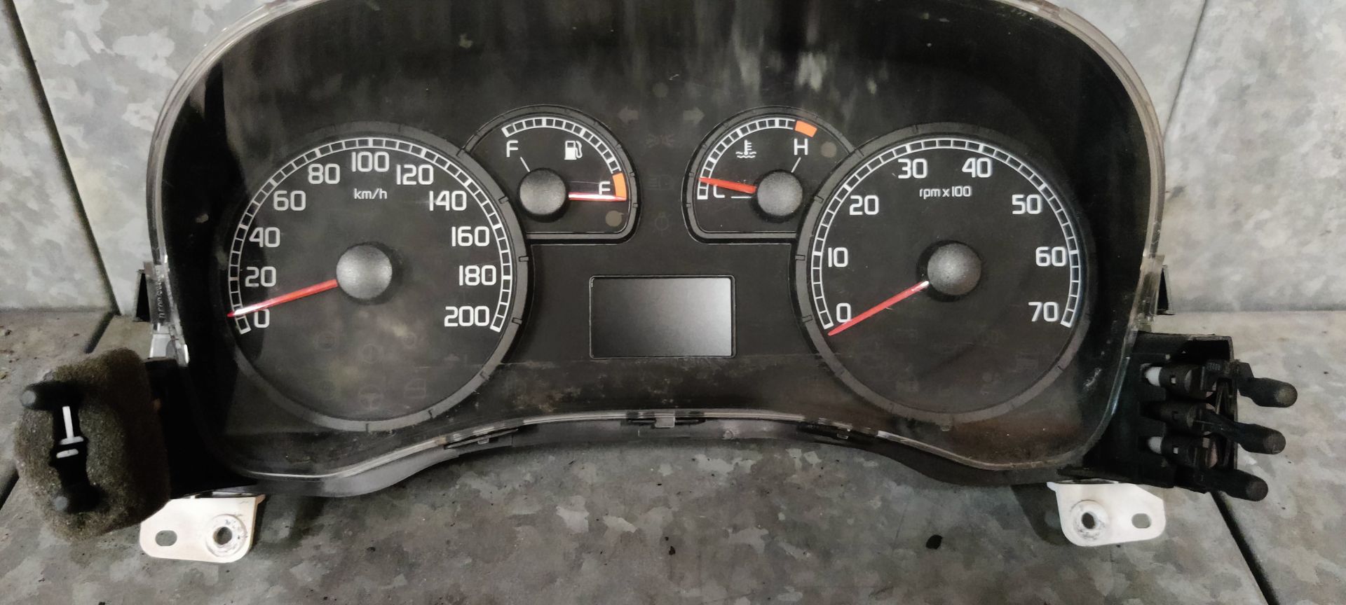 Fiat Doblo dashboard tellerset uit 2007.