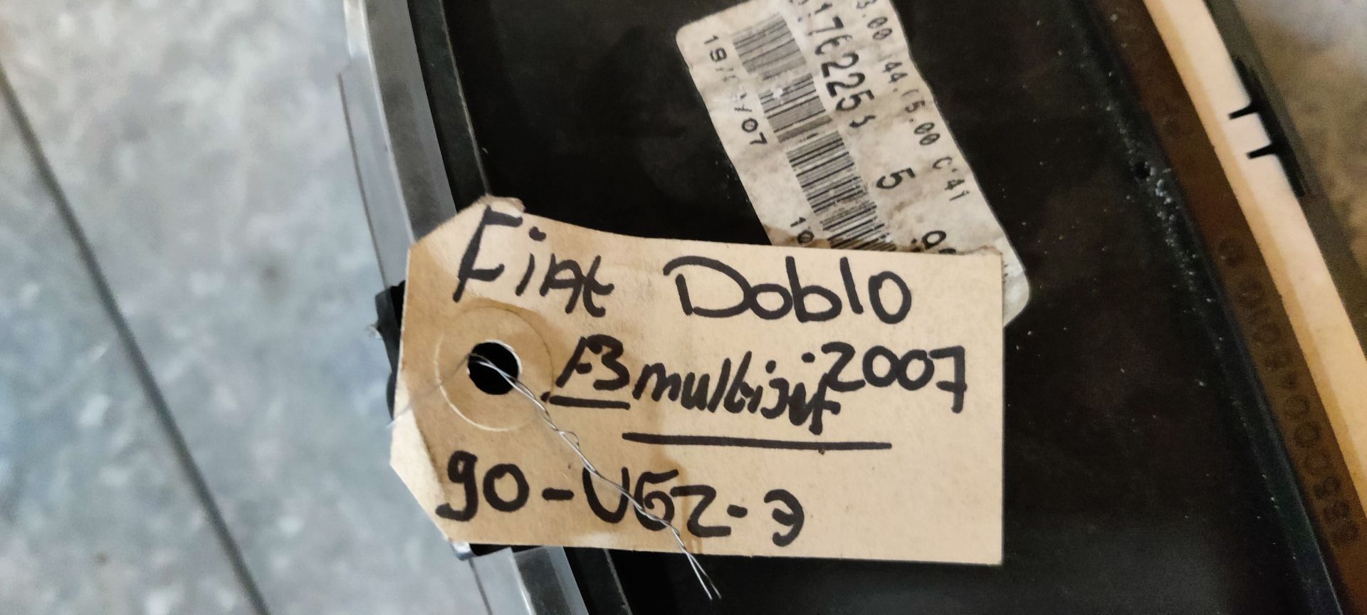 Fiat Doblo dashboard tellerset uit 2007.