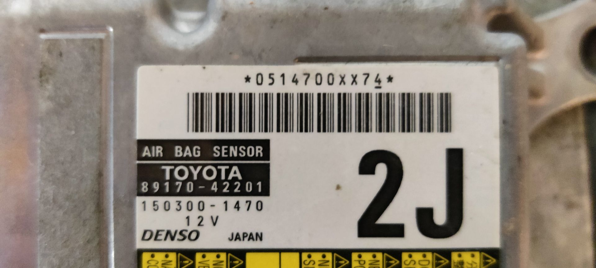 Toyota RAV 4 airbag computer 2008.