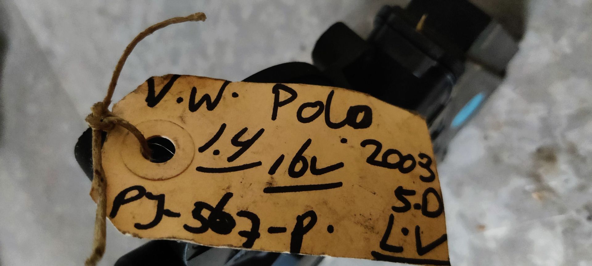 VW Polo ruitenwissermotor rechtsvoor 2003.