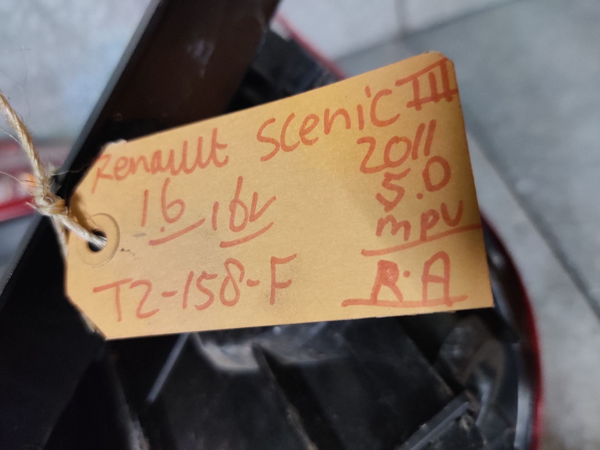 Scenic achterlichten bij Stegeman Autosloperij in Exel,