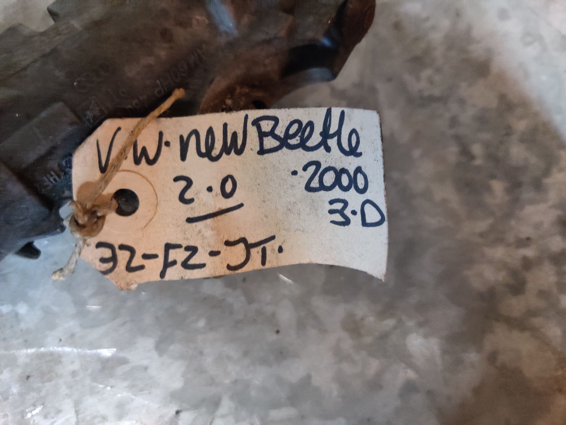 VW new Beetle contactslot met 1 sleutel uit het jaar 2000.