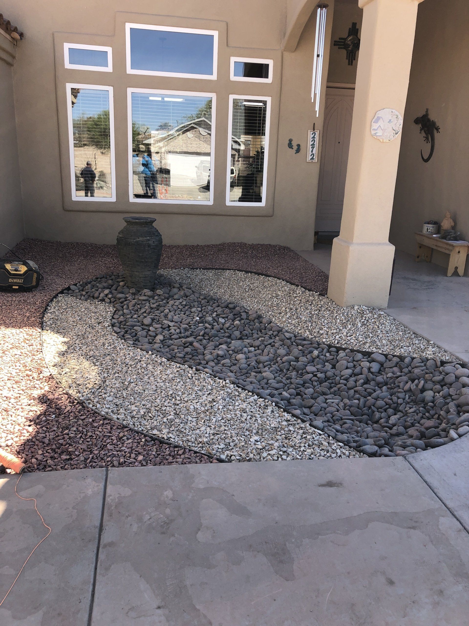 Rockscaping Design Outside House— Alamogordo, NM — David's Landscaping Design LLC