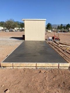 After Cement Pouring on a Land — Alamogordo, NM — David's Landscaping Design LLC