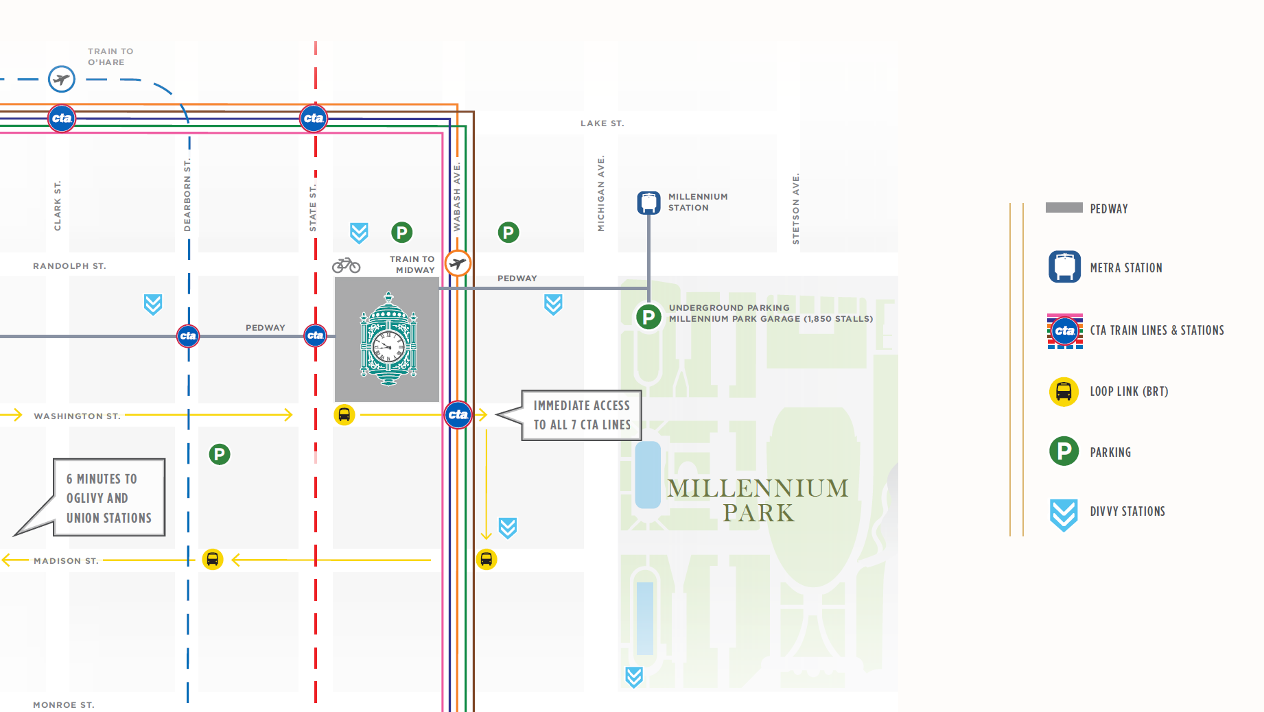 A map of a city with a park in the middle of it.