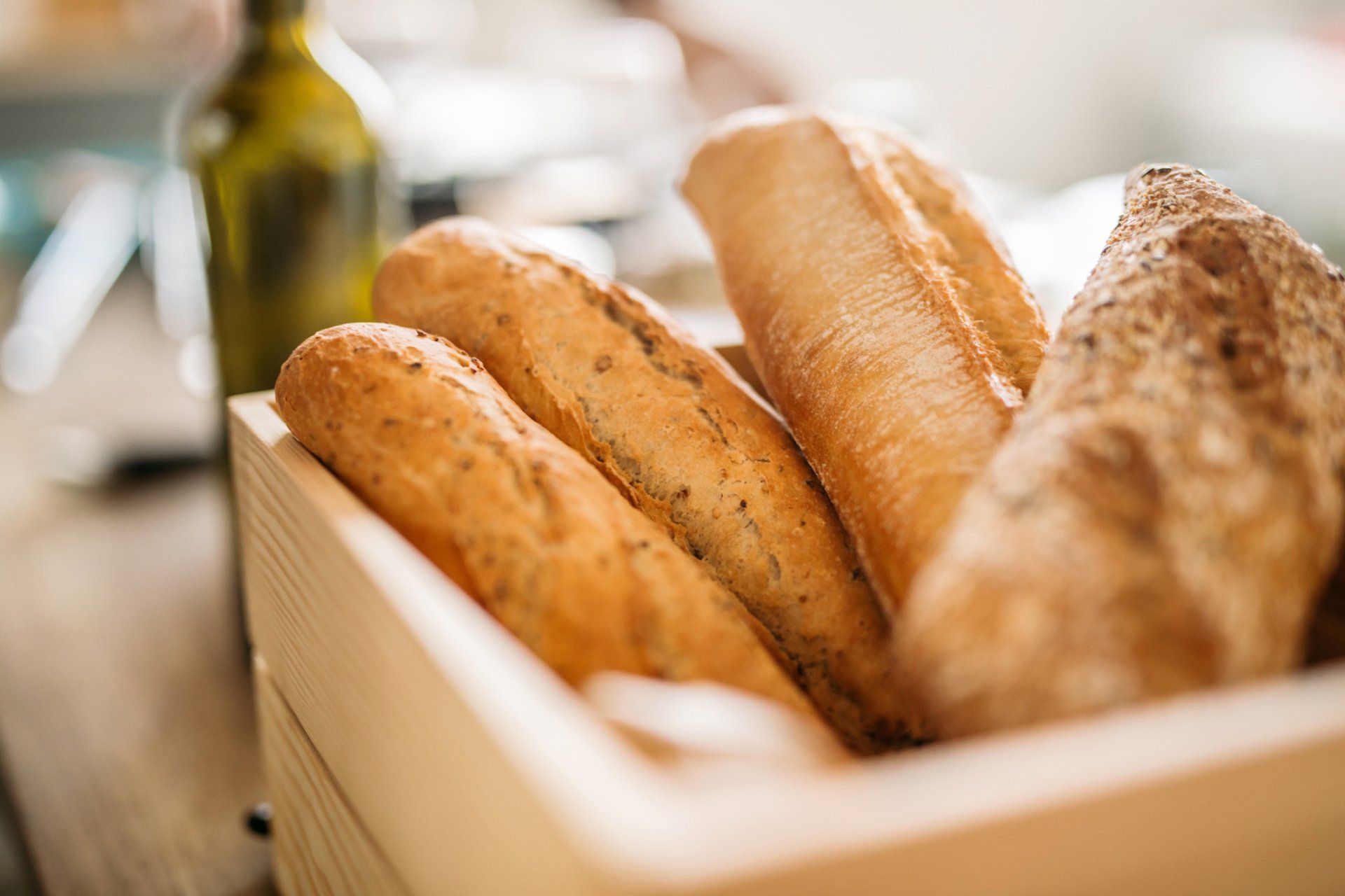 Breads in Wood Basket — Cherry Hill, NJ — Cacia's Bakery