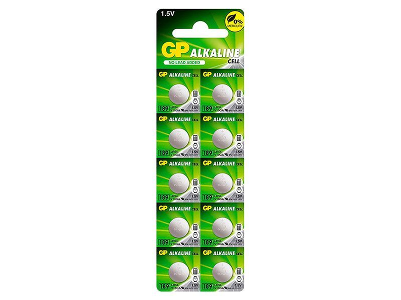Pila Alcalina Botón GPBatteries 189 A LR54 1,5V - GP189 - C10 amgimportadora.com