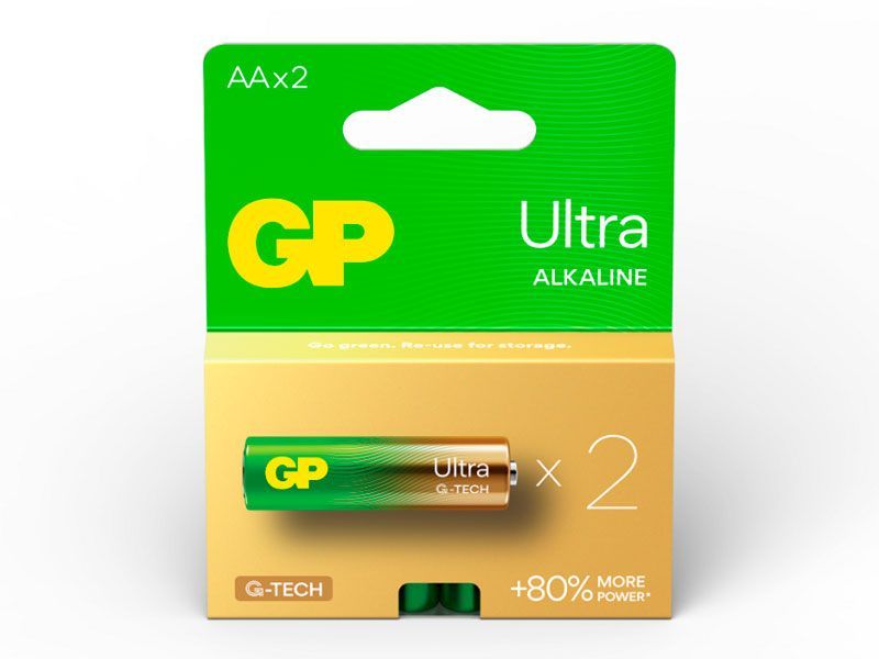 Pila Alcalina GP Ultra AA 1.5v Blister X 2 - GP15AUC2 amgimportadora.com
