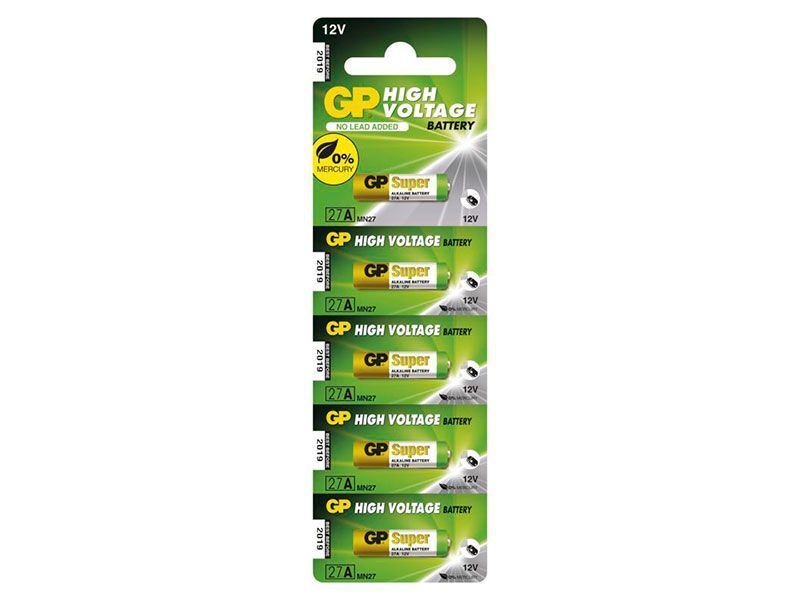 Pila Alto Voltaje Alcalina GPBatteries Ultra 27A 12V - GP27A-C5 amgimportadora.com