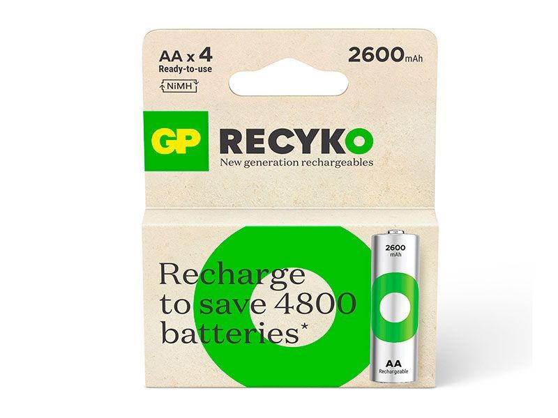 Pila Recyko GPBatteries ECV NiMH 2600mAh AA - GP270AAHC amgimportadora.com