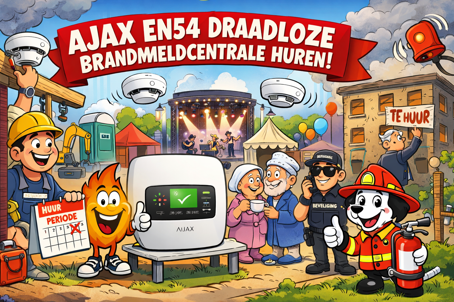 AJAX EN54 draadloos brandmeldcentrale huren