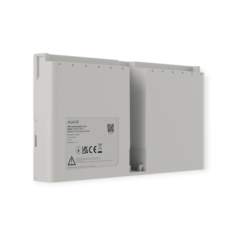 AJAX witte draadloze EN54 back-up batterij 24 uur