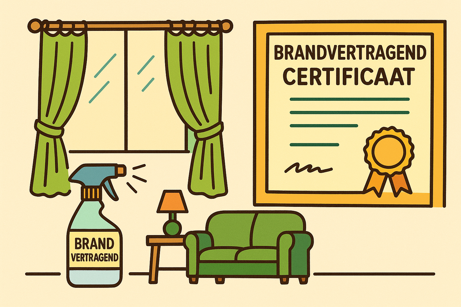 Brandvertragend impregneren met certificaat