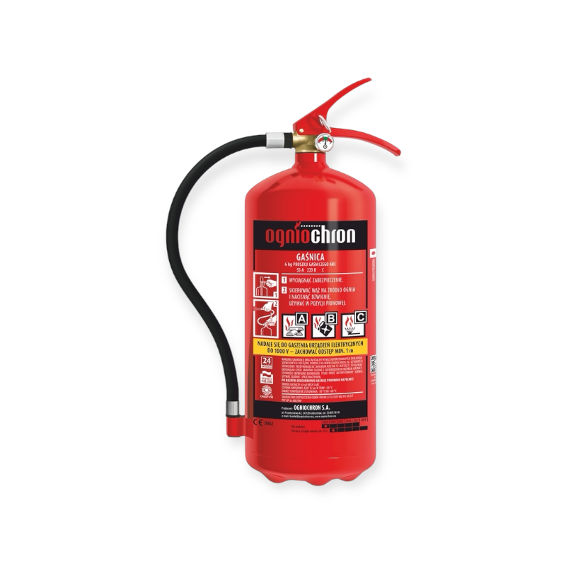 Nofire 6 kilo poederblusser met manometer