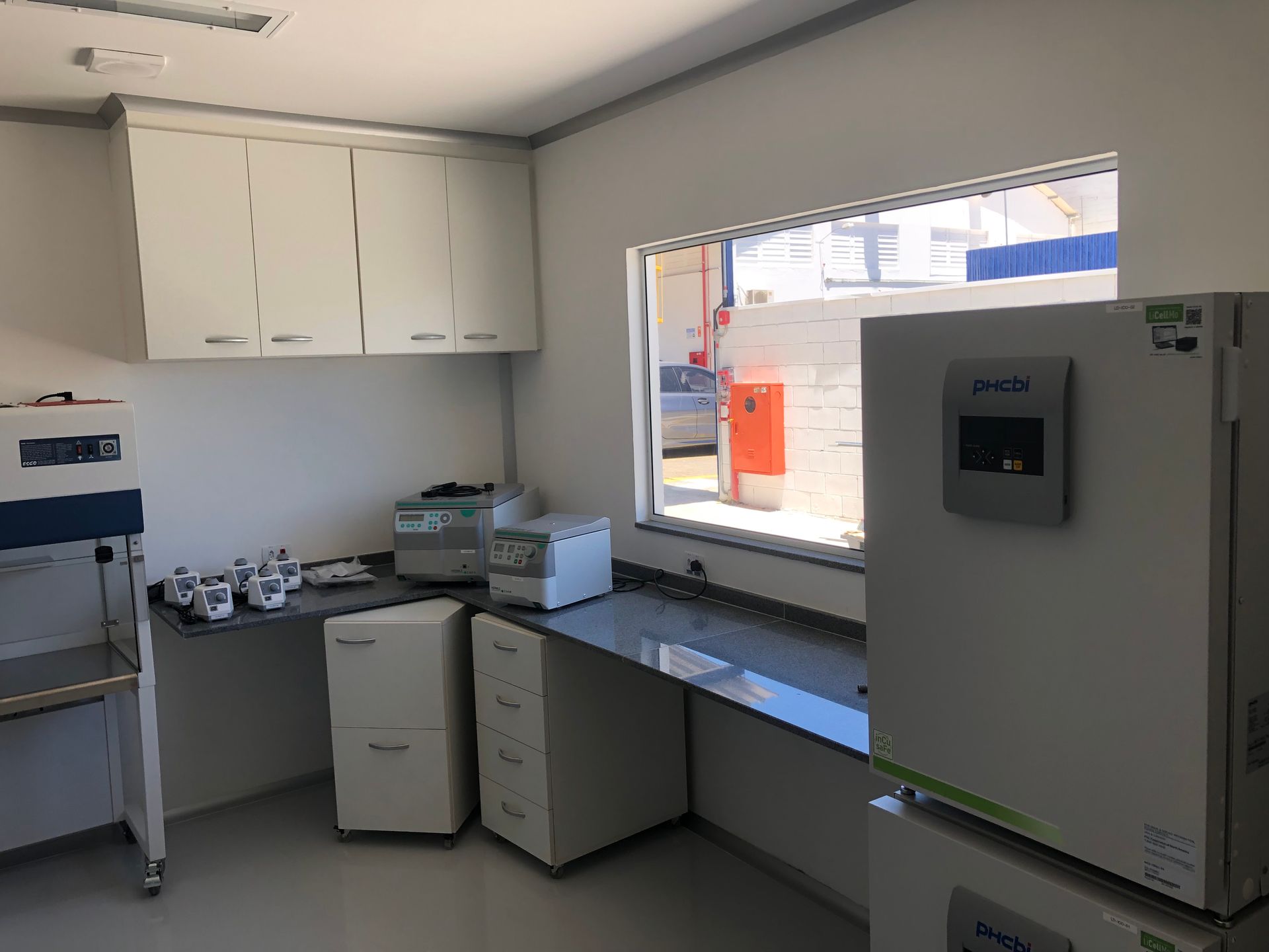 Farmacêutica veterinária - projeto de laboratório - sala de virus