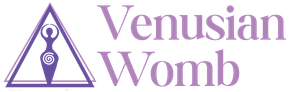 Logo: Purple illustration of a woman in a triangle, 