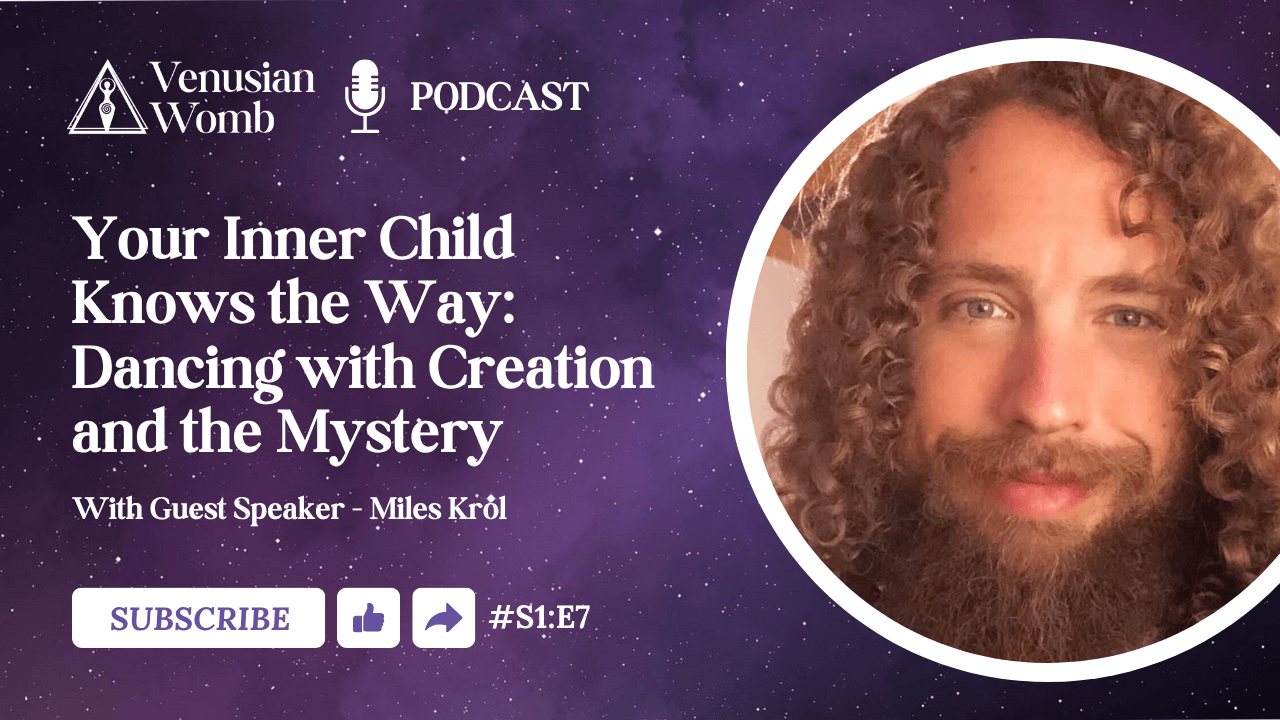 Podcast graphic: curly-haired man with beard, title 