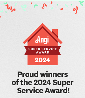 Angi Super Service Award 2024 logo with 