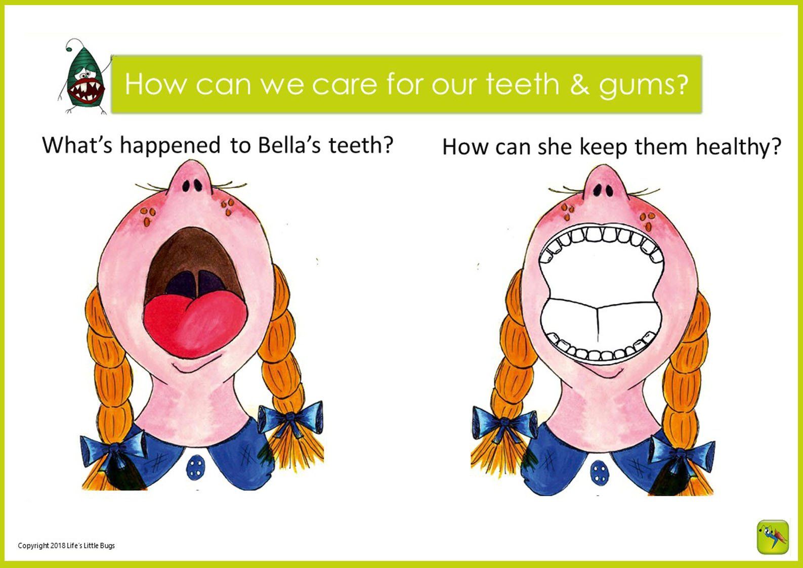 learning about oral care with Bella