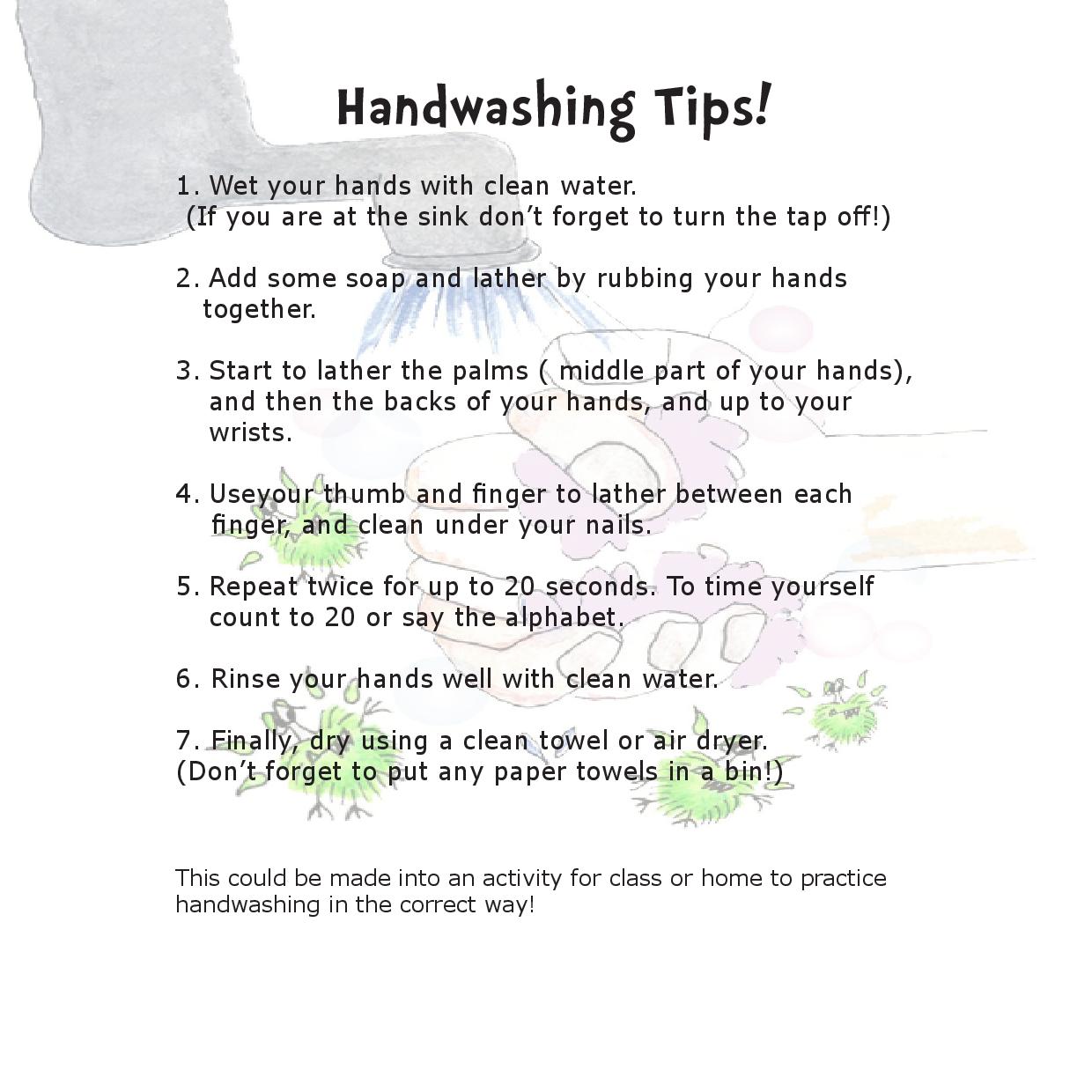 Handwashing tips