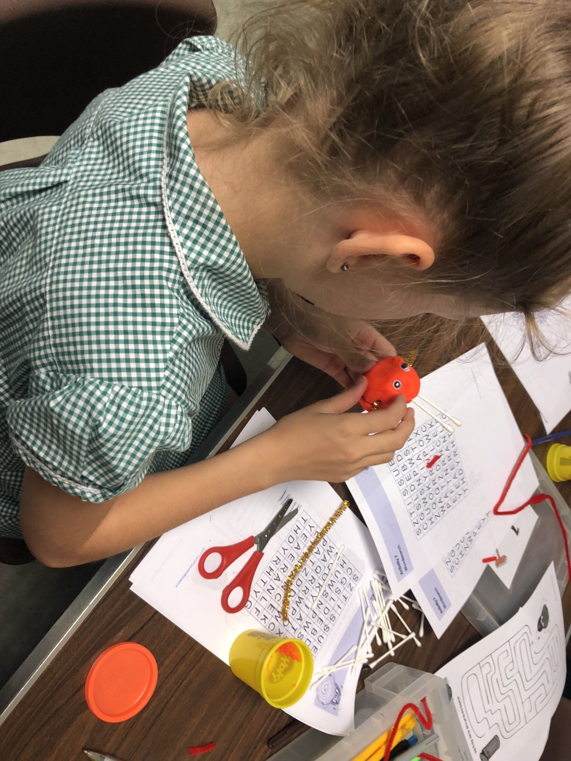 Making playdough germs