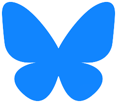 Blue butterfly silhouette.