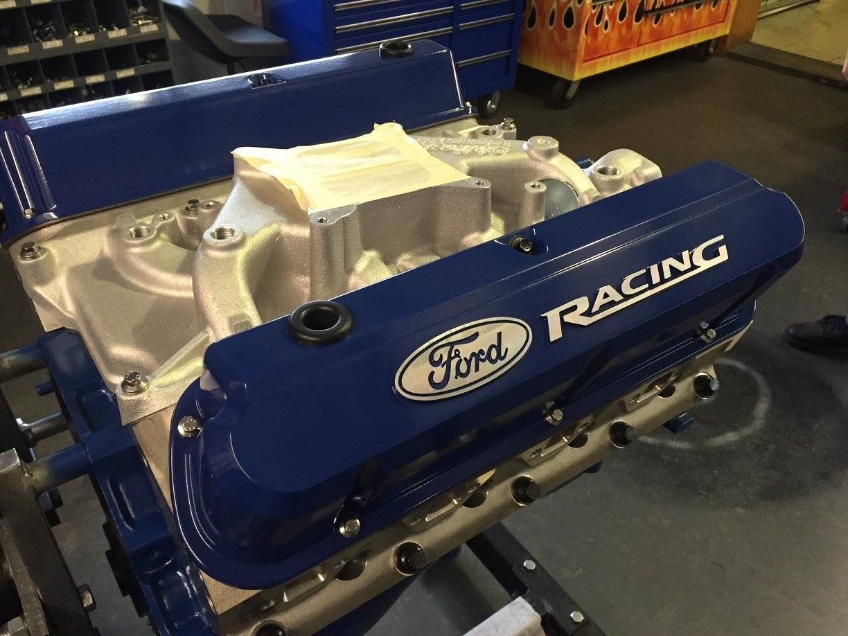 A Ford Racing Engine Is Sitting On A Table | Sedley, VA | Felts Machine, Inc.