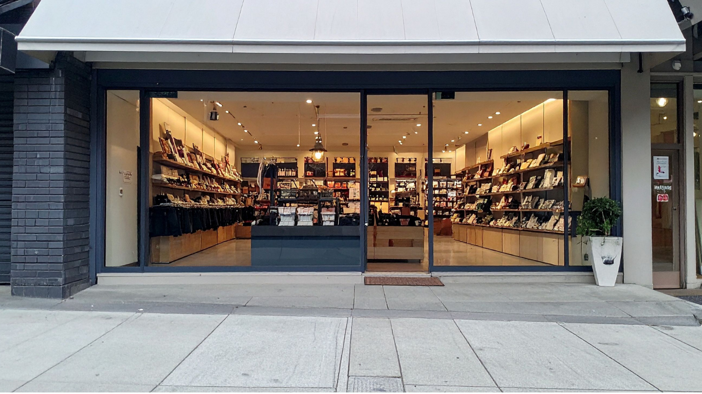 Storefront window cleaning