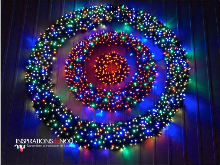 A circle of christmas lights with the words inspirations noel on the bottom