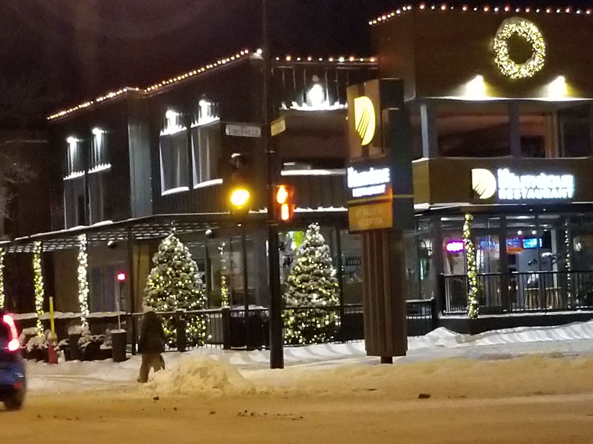 A building that has the word riverfront on it