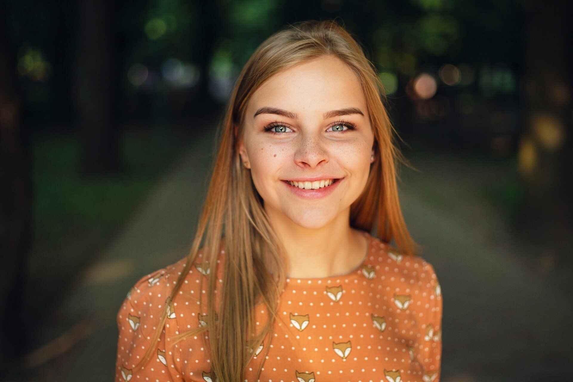 Female patient smiling