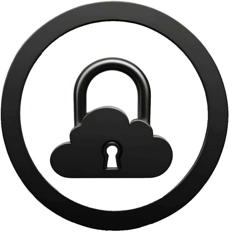 An icon of a cloud with a padlock in a circle PC SafeGuard