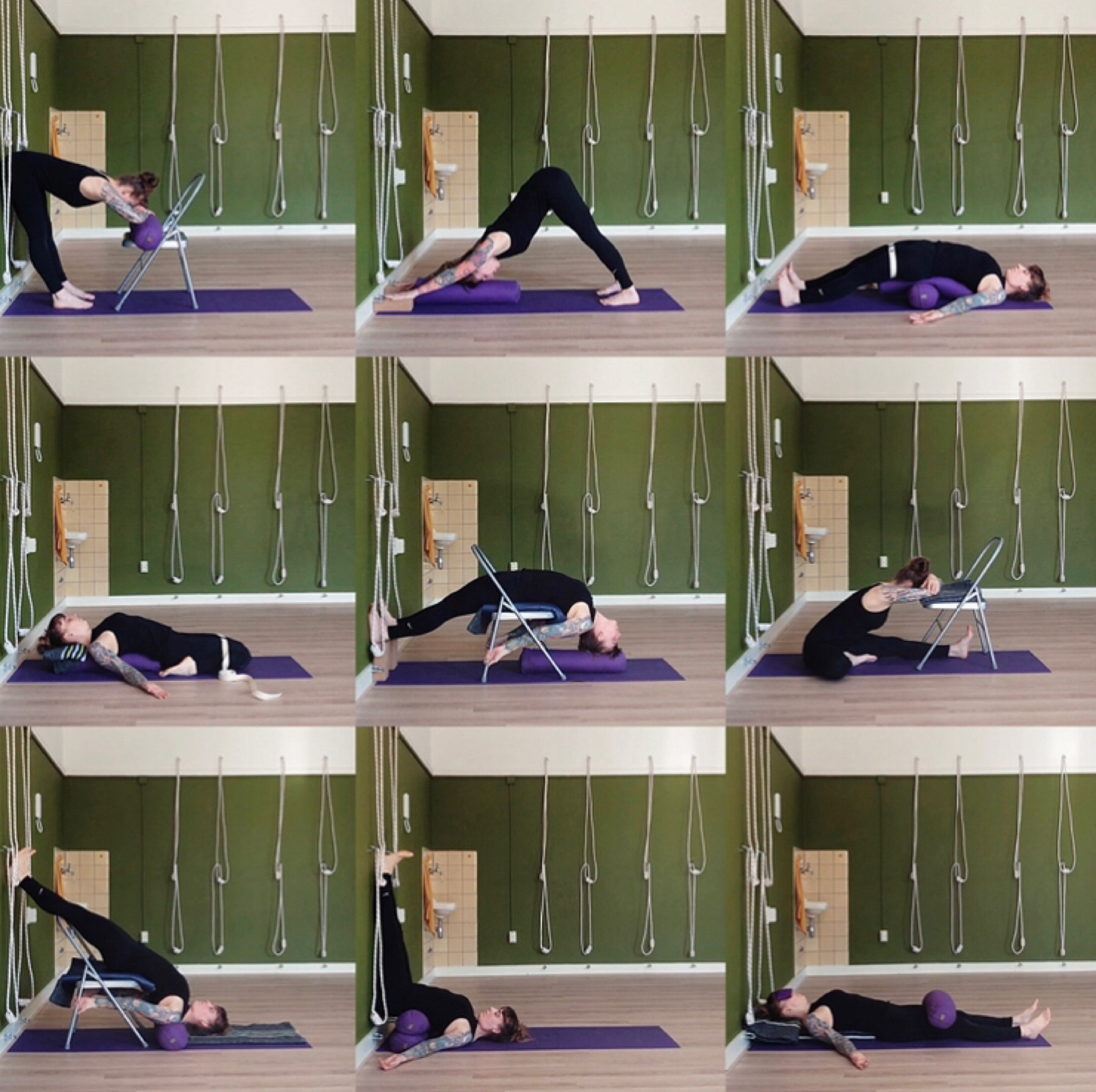 9 Yogaoefeningen met hulpmiddelen om beter te slapen.