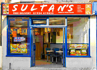 Kebab - Weston-Super-Mare - Sultan's Kebab House - shop front  