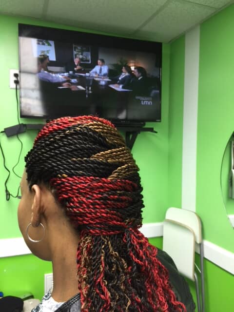 Stylish Black Blonde and Red African Braid — Wilmington, DE — Tess African Hair Braiding & Beauty Supply