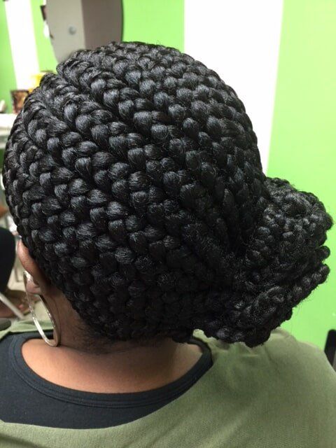Black Hair Side Bun Braid — Wilmington, DE — Tess African Hair Braiding & Beauty Supply