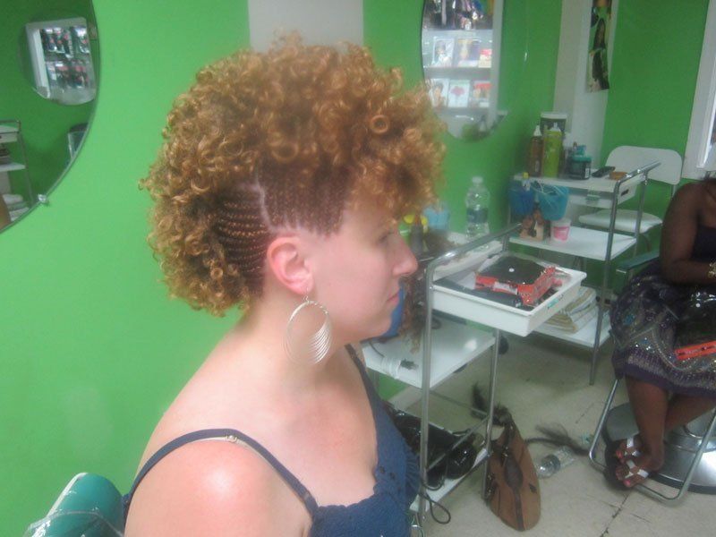 Curly Blonde Hair Braid — Wilmington, DE — Tess African Hair Braiding & Beauty Supply