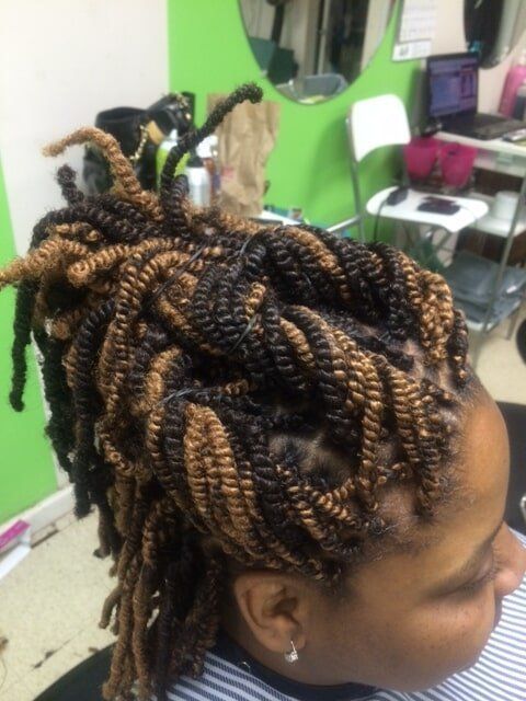Black and Blonde Hair Stylish Braid — Wilmington, DE — Tess African Hair Braiding & Beauty Supply