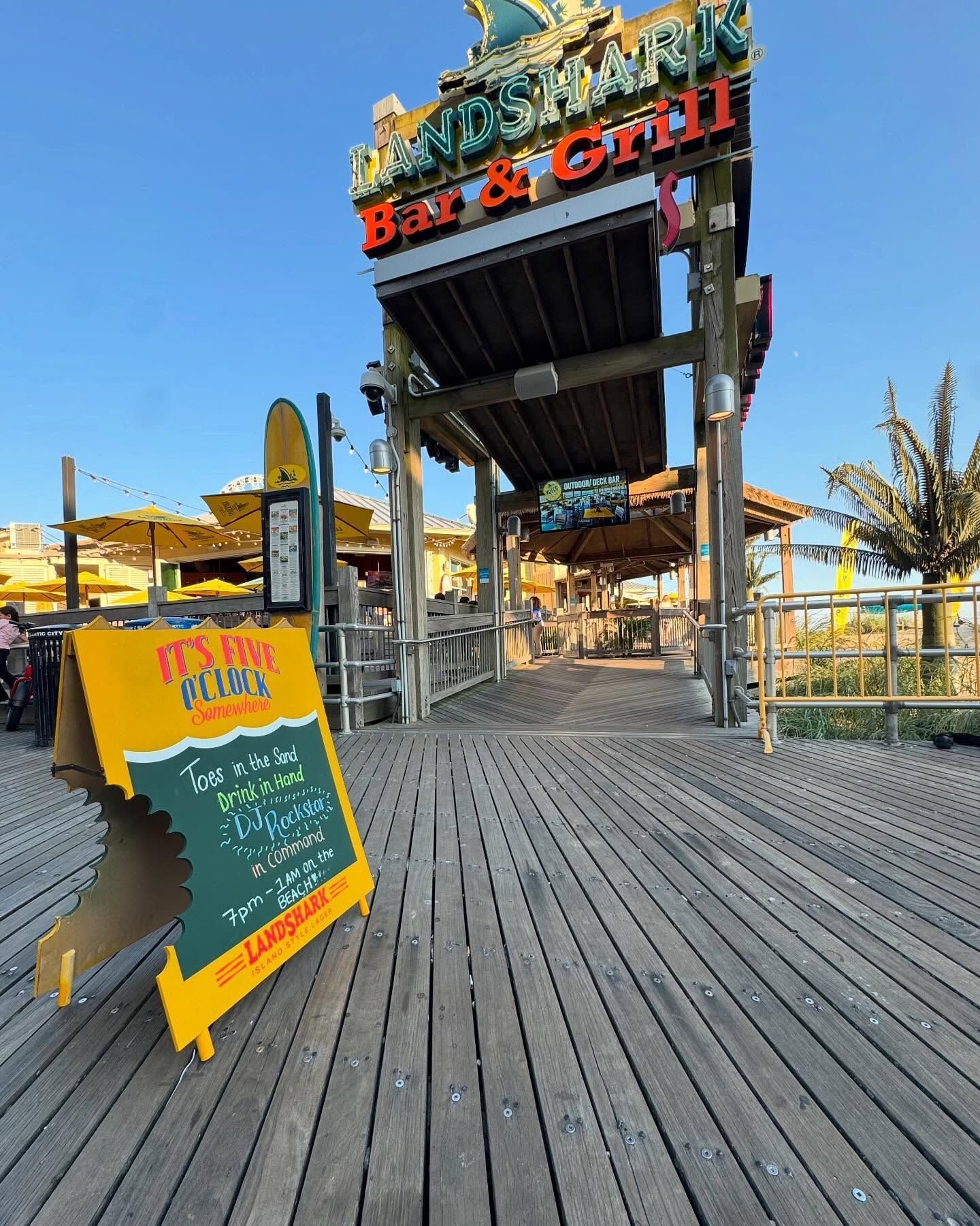 Exterior photo of beach bar entrance for Landshark Bar and Grill