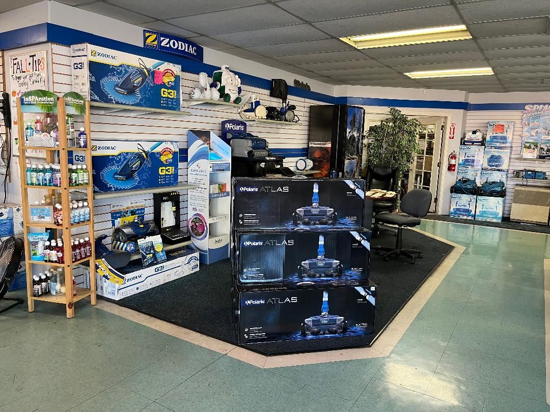 A store filled with lots of swimming pool equipment