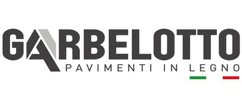 Su sfondo bianco è raffigurato il logo di garbelotto pavimento in legno.