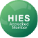 A green circle with the word hies on it.