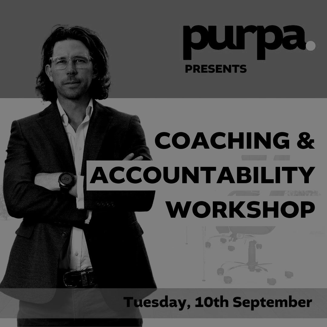 Purpa presents a coaching and accountability workshop on tuesday september 10th