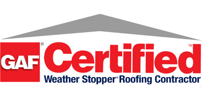 The logo for gaf certified weather stopper roofing contractors