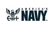 The logo for america 's navy has an eagle on it.