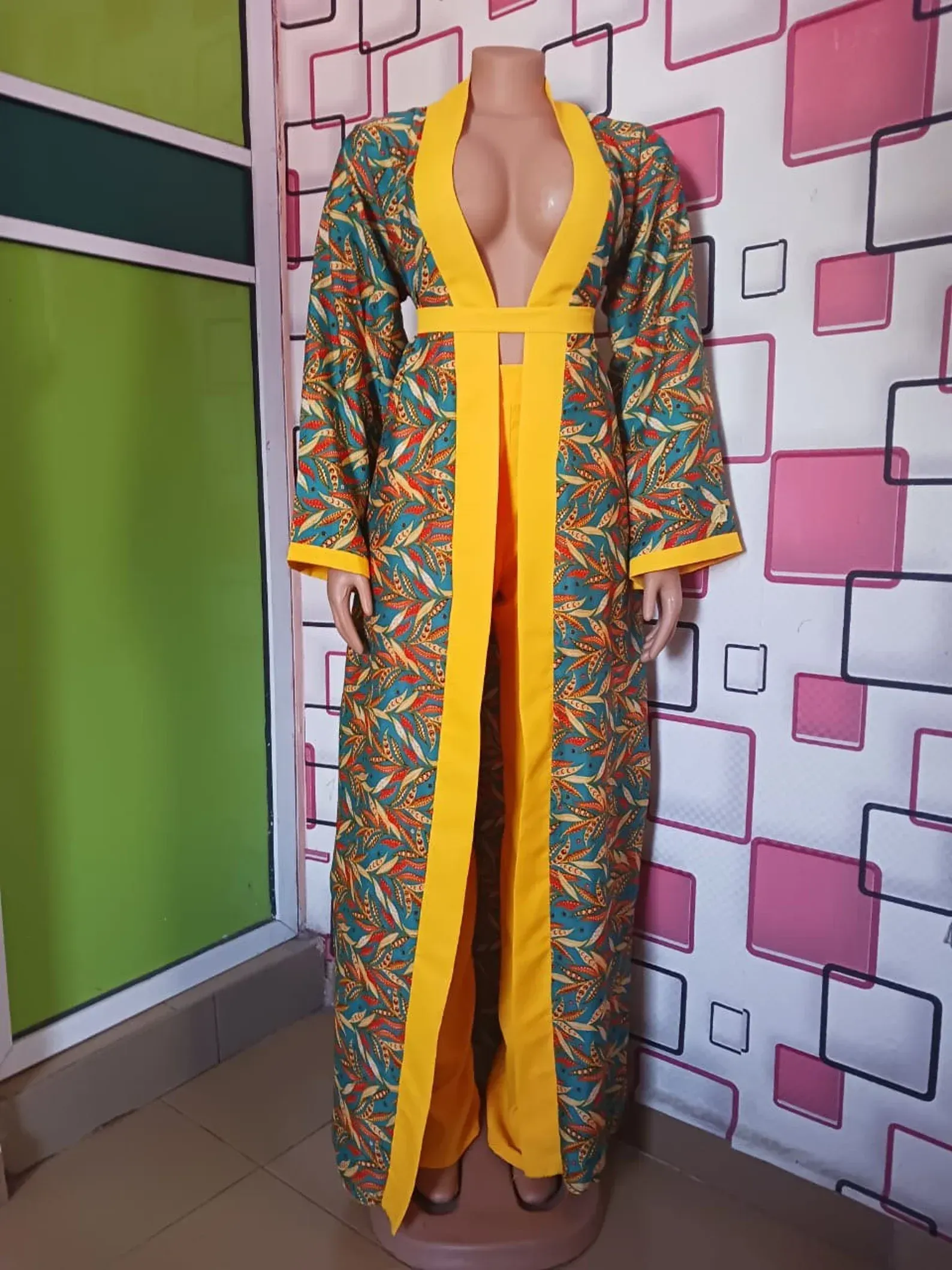 Heavenly Printed Lapel - Green