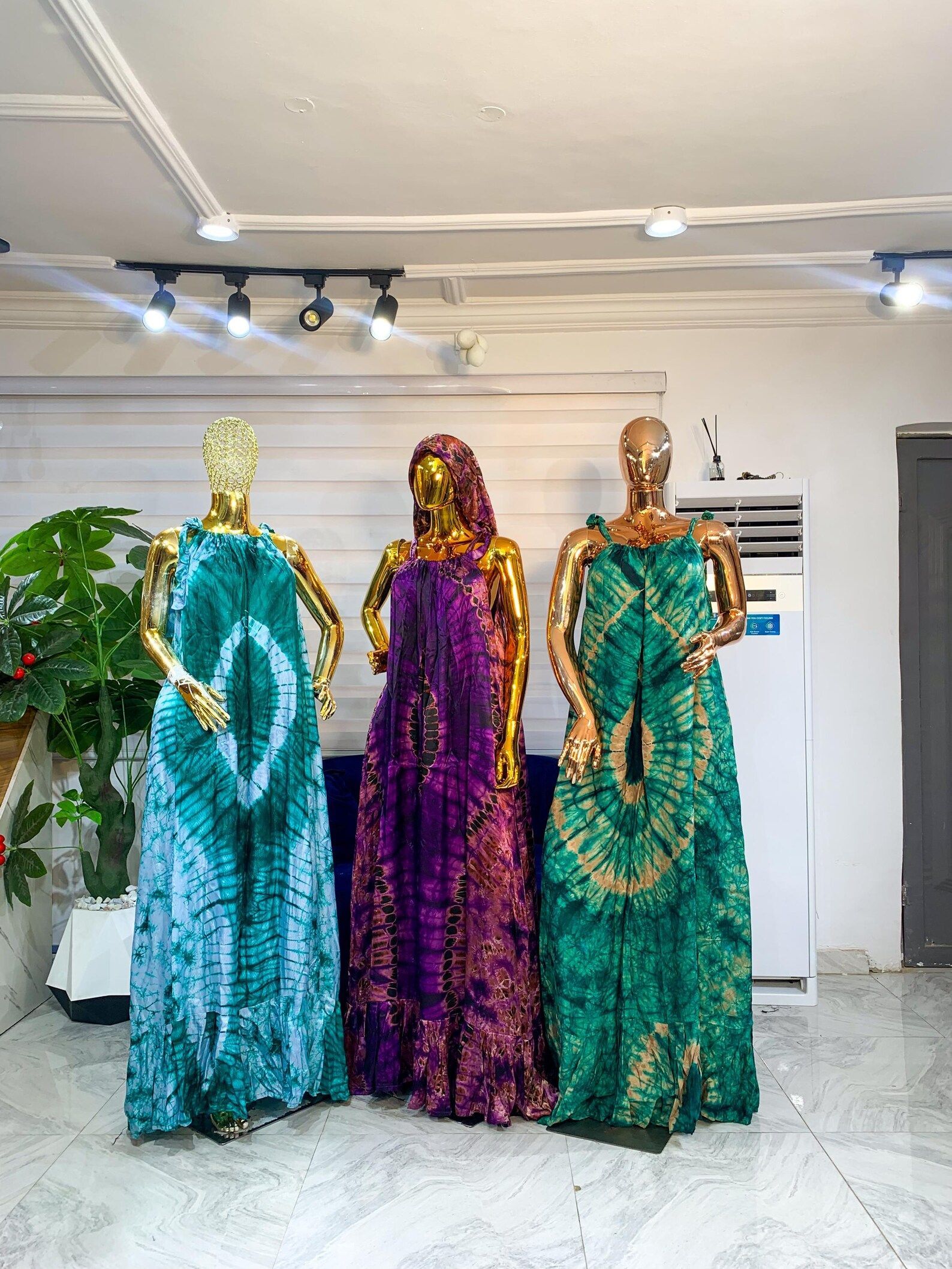 Dafne Adire Ankara Long Dress - Multiple Colors